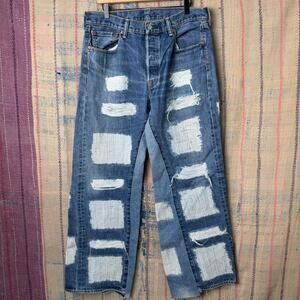 Custom wide leg baggy flared jeans size 34 x 32